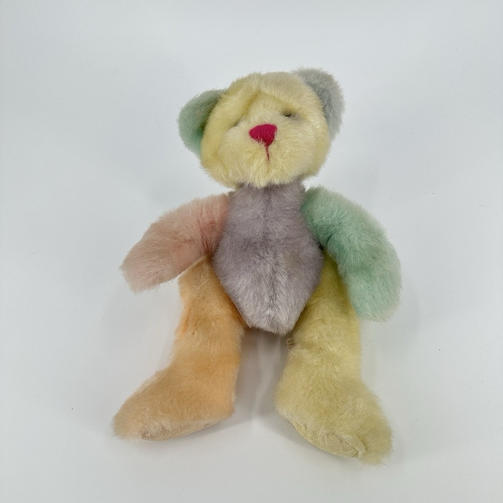 First & Main SORBET Stuffed Animal Plush 12" Bear Pastel Vintage Sweet Summer